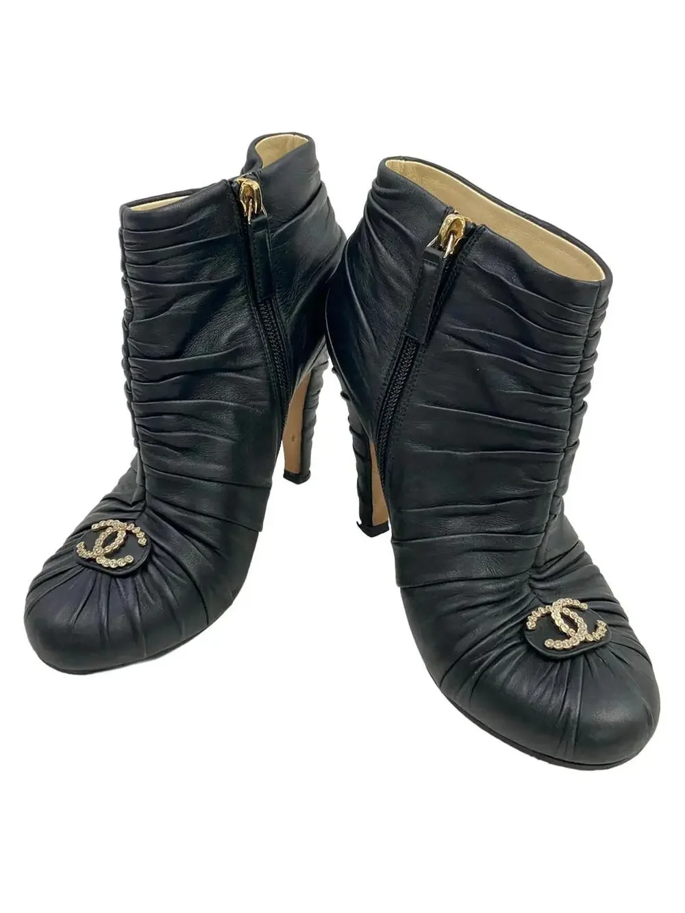 Chanel Black Leather Boots #295562C50B